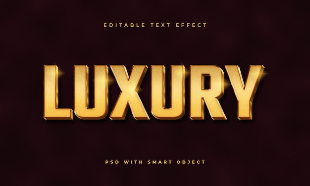 Goldluxus bearbeitbare Texteffektvorlage