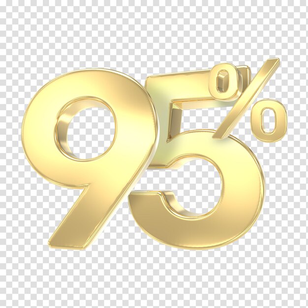 Goldnummer 3D-Rendering