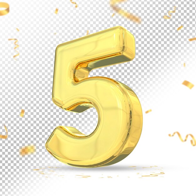 Goldnummer 5 Luxus 3d
