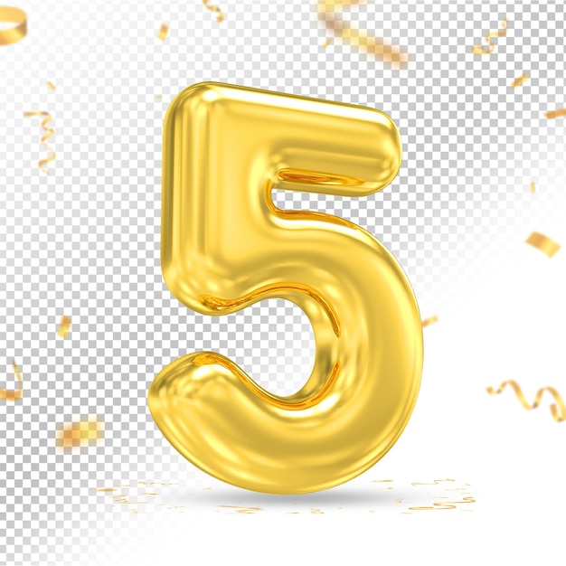 Goldnummer 5 Luxus 3d