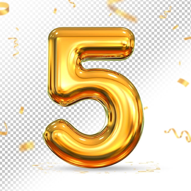 Goldnummer 5 Luxus 3d