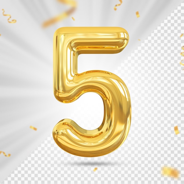 Goldnummer 5 Luxus 3d