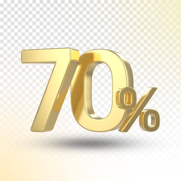Goldprozentsatz 3D-Rendering von Luxus