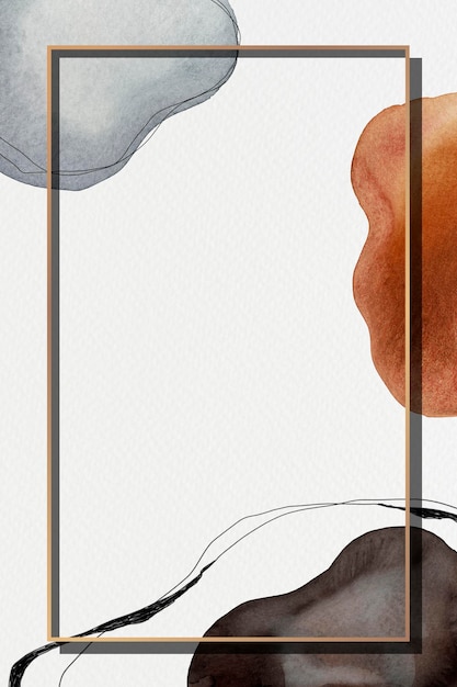 Goldrahmen auf aquarellgemustertem Hintergrundmodell