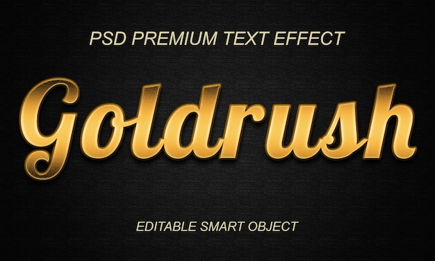 PSD goldrausch-texteffektdesign