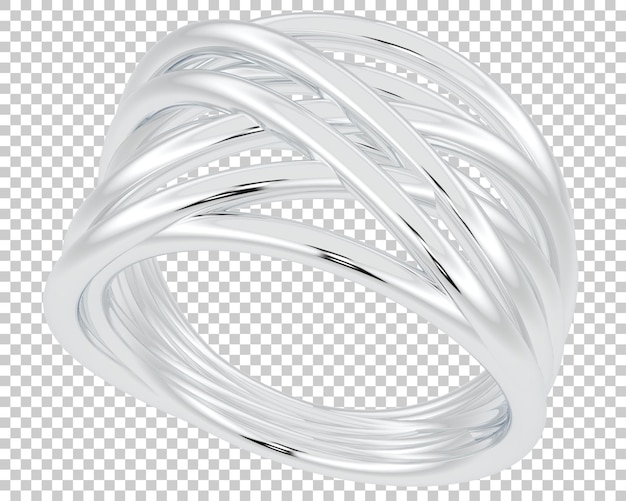 Goldring auf transparentem Hintergrund 3D-Darstellung