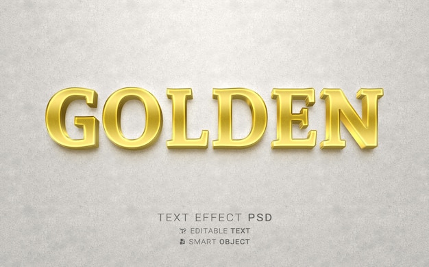 PSD goldschrifttext-effekt