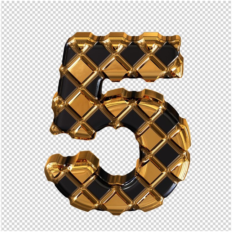 PSD goldsymbol aus rauten nummer 5
