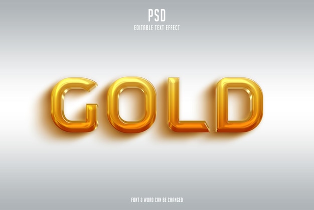 Goldtexteffekt 3d bearbeitbare psd-datei.