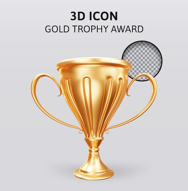 Goldtrophäenpreis 3D-Darstellung