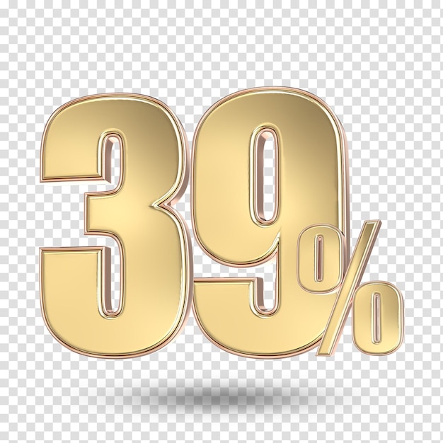 39 Goldzahl 3D-Render