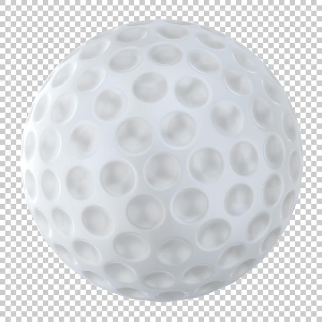 PSD golfball auf transparentem hintergrund 3d-darstellung
