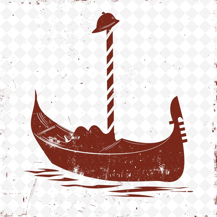 PSD góndola con acuarela estilo sin color barco veneciano wi elegante italia diseños vectoriales de cultura