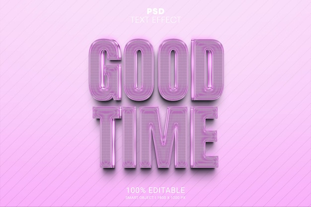 Good Time PSD Diseño de efectos de texto editables