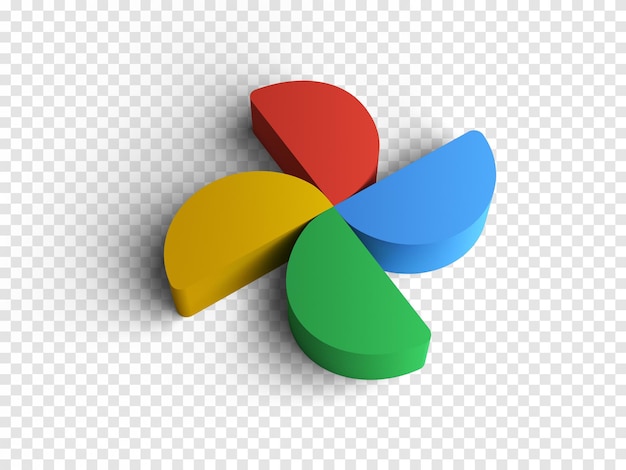 Google Fotos Logo 3D-Rendering