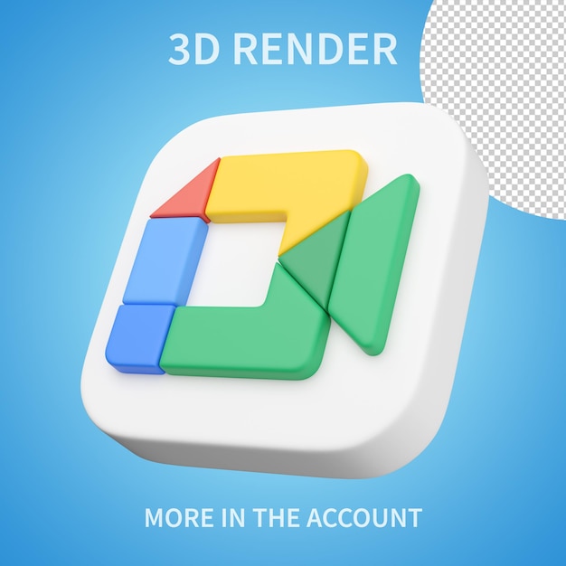 Google incontra icona 3d rendering