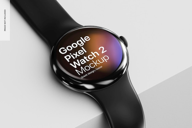 Google pixel watch 2 com perspectiva de maquete de pódio