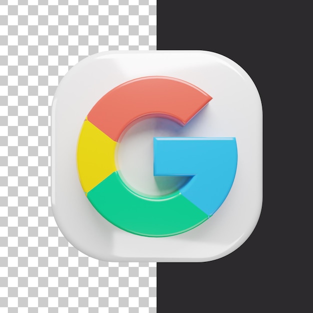 Google-Symbol im 3D-Rendering