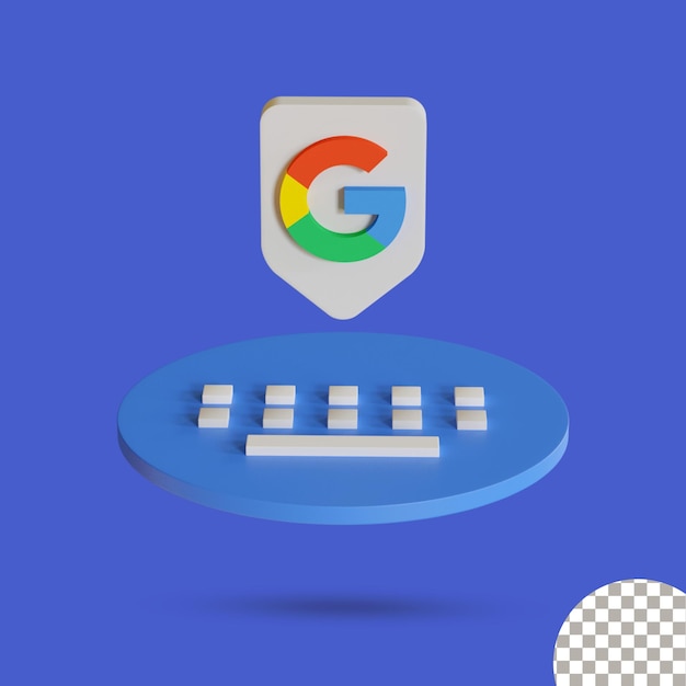 PSD google-tastatur-3d-symbol für website