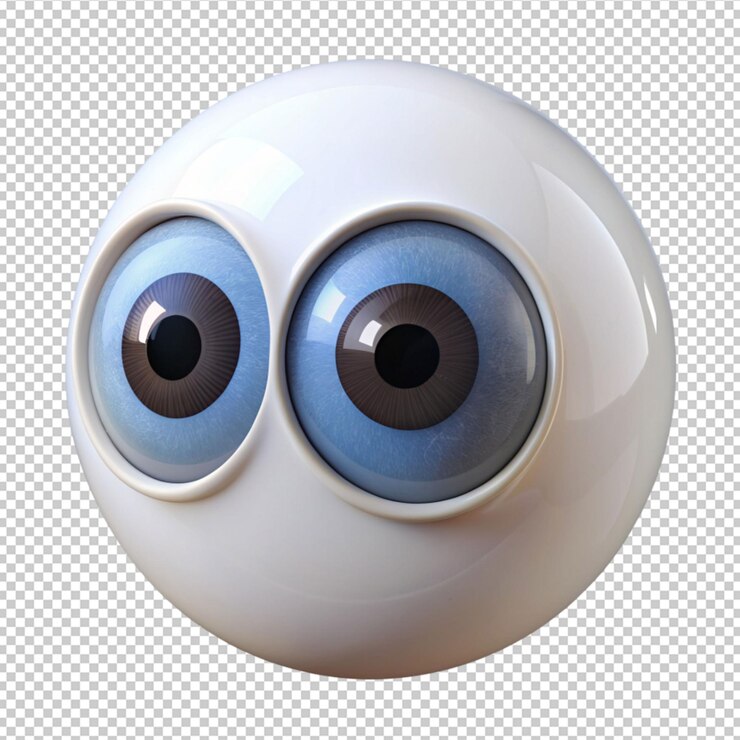 PSD googly eye isolated on transparent background