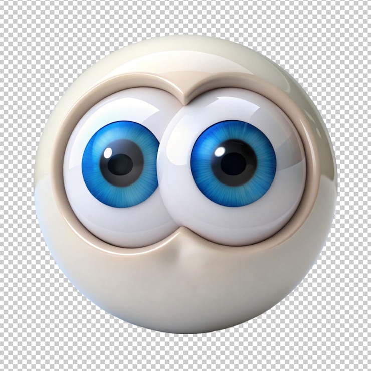 PSD googly eye isolated on transparent background