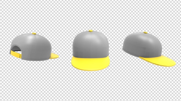 gorra 3d con fondo transparente
