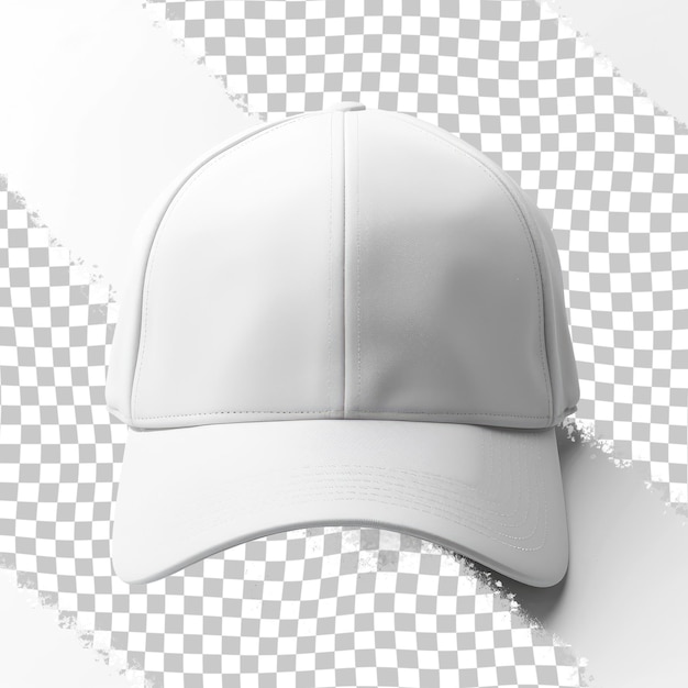 PSD una gorra blanca que dice blanco en el frente