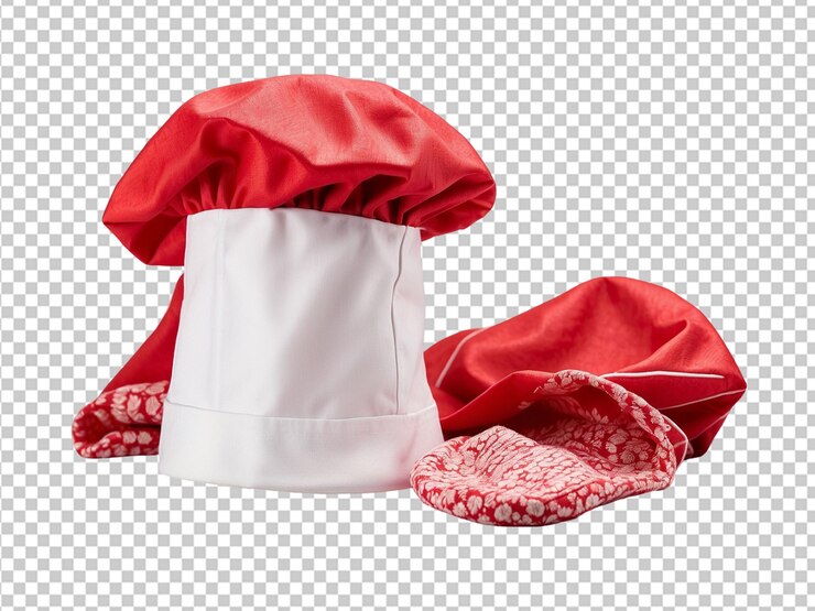 PSD gorra de cocina roja