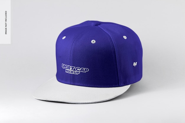 Gorra deportiva semi vista frontal maqueta