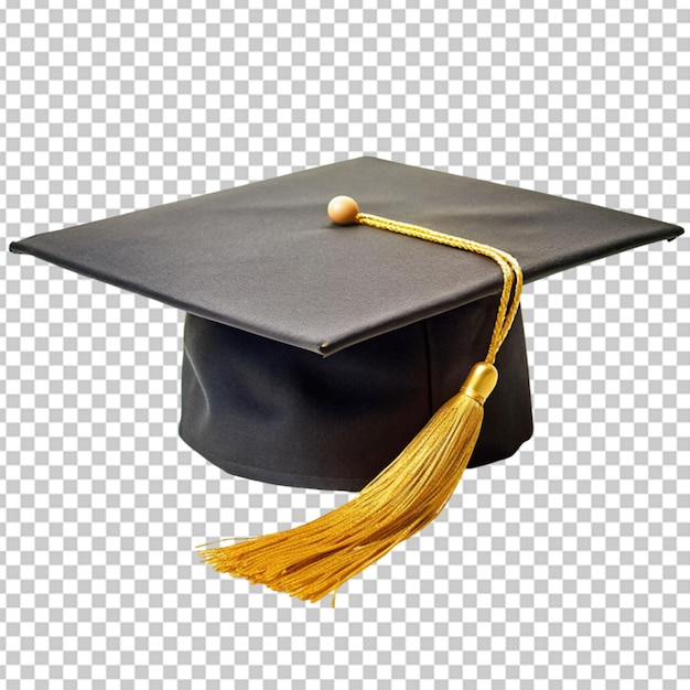 Gorra de graduación de estudiante con borla de oro