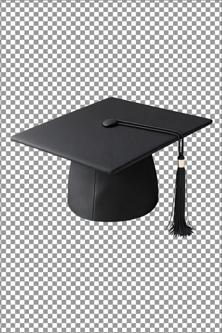 Gorra de graduación Símbolo de logro académico y ceremonia de graduación Hiperrealista blanco aislado