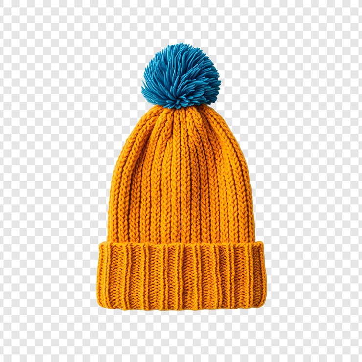 PSD una gorra con una pelota azul en ella se muestra con una bola azul