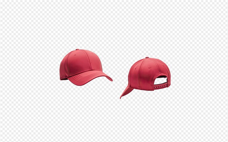 PSD gorra roja con un logotipo blanco en el frente