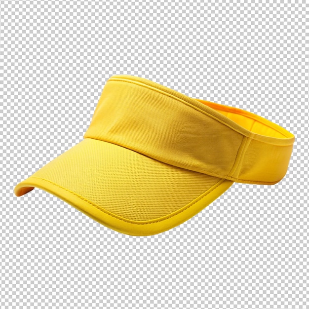 PSD gorra de visera de tenis sobre un fondo transparente