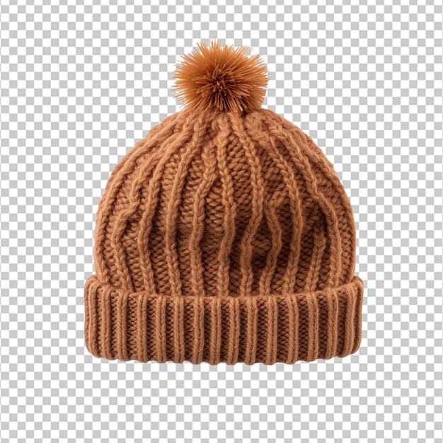 PSD gorro de lana sobre fondo blanco