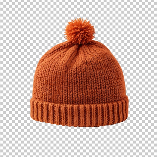 PSD gorro de lana sobre fondo blanco