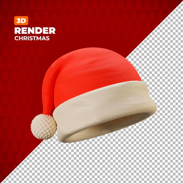 Gorro Papa Noel Navidad modelo 3d