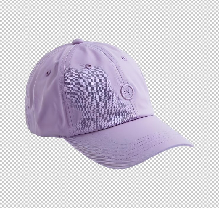 PSD un gorro púrpura en un fondo transparente