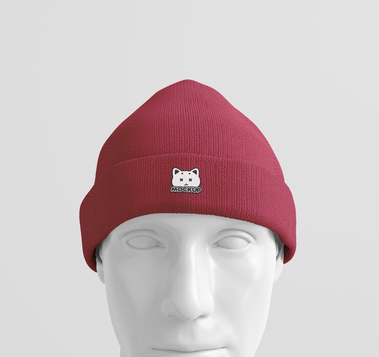Gorro realista com maquete de manequim
