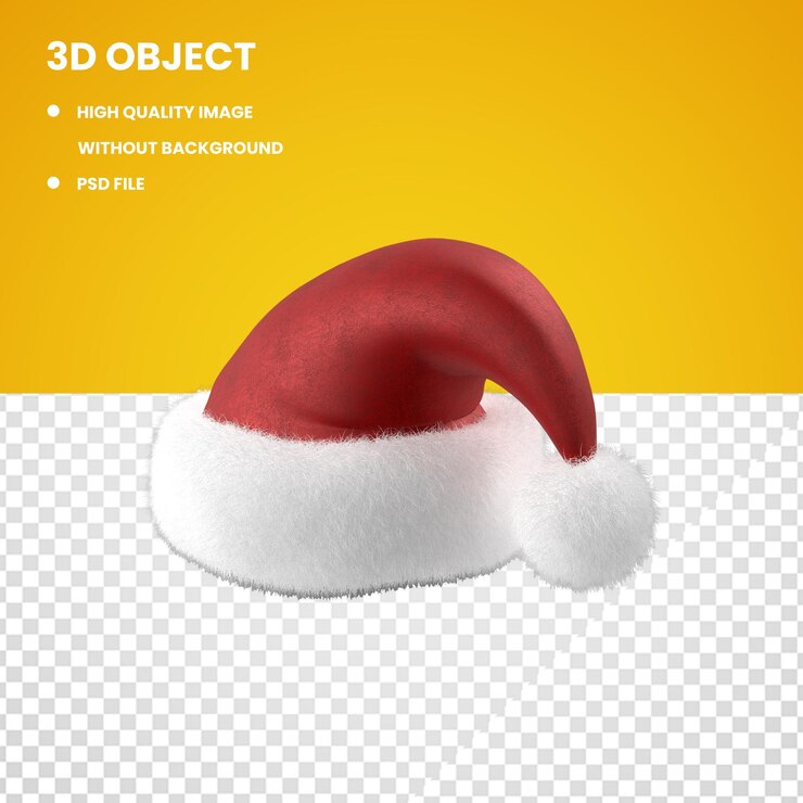 PSD gorros de papá noel y el espíritu de dar