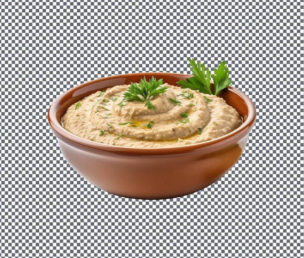 Gostoso e delicioso baba ganoush isolado em fundo transparente