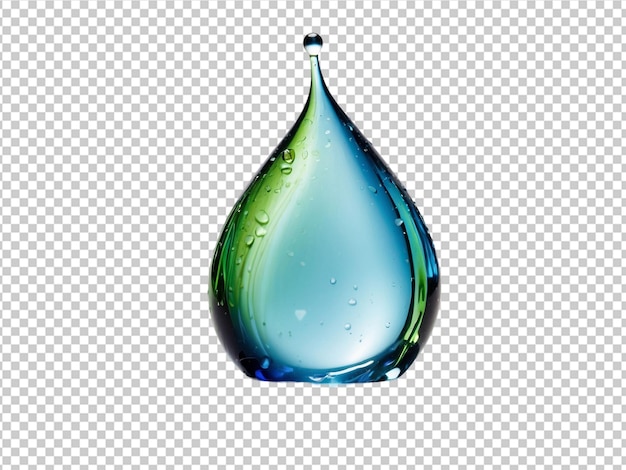 PSD una gota de agua que es azul y verde