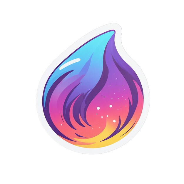 una gota de agua que tiene los colores del arco iris