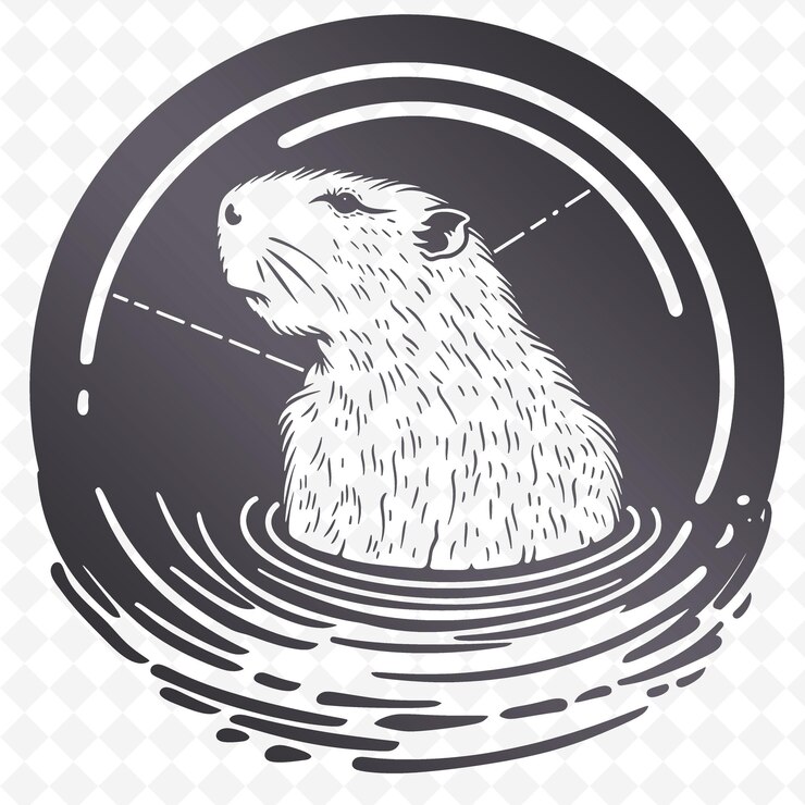 PSD una gota de agua que tiene un oso en ella