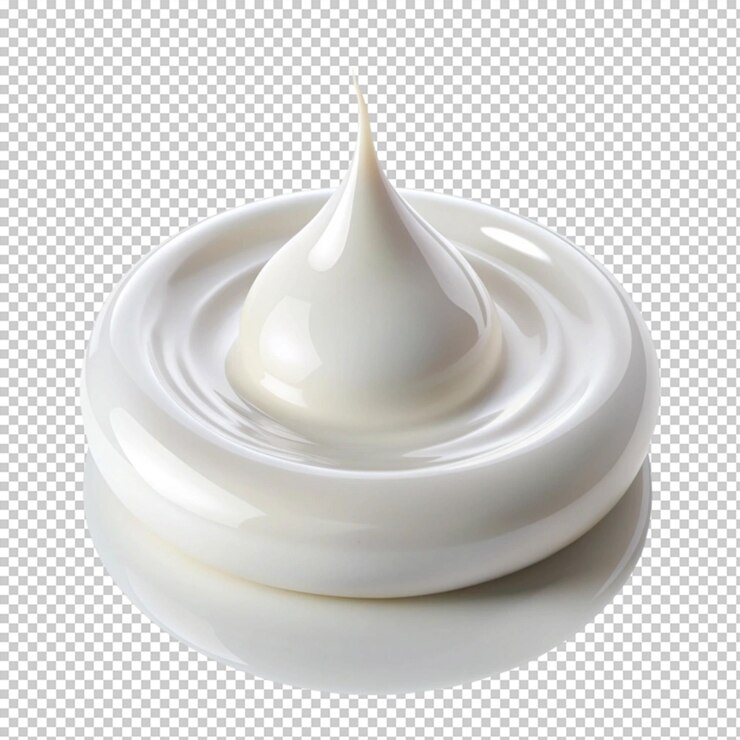 PSD gota de crema facciale su sfondo trasparente