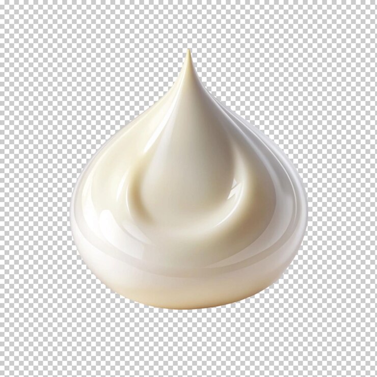 PSD gota de crema facciale su sfondo trasparente