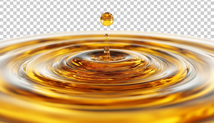 PSD la gota de petróleo aislada en un fondo transparente png