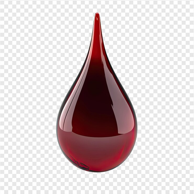 PSD una gota roja de líquido que está hecha por el color rojo