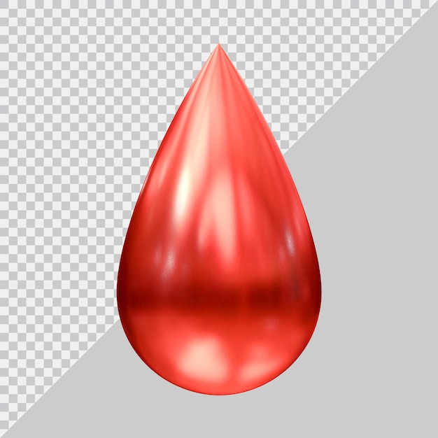 Gota de sangre con estilo moderno 3d