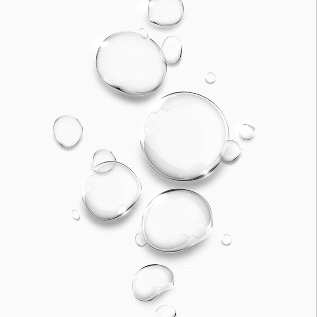 Gotas de agua transparentes